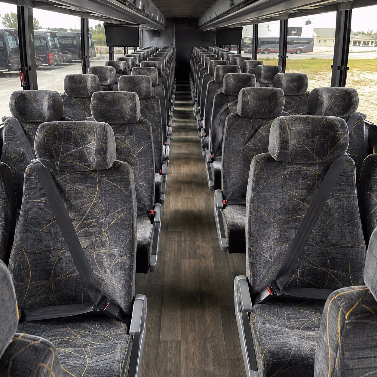 irvine charter bus rental interior